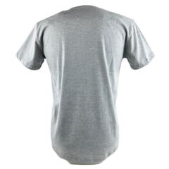 Camiseta Masculina Ariat Básica Mescla Claro Com Logo Estampado Pequeno Preto