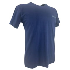 Camiseta Masculina Ariat Manga Curta Azul Marinho Com Logo Branco Estampado Nas Costas E Frente