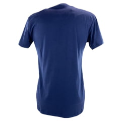 Camiseta Masculina Ariat Manga Curta Azul Marinho Com Logo Ferradura Colorida