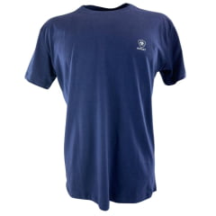 Camiseta Masculina Ariat Manga Curta Básico Azul Marinho Com Logo Branco