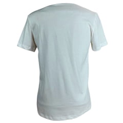 Camiseta Masculina Ariat Manga Curta Branco Com Logo Preto E Bege