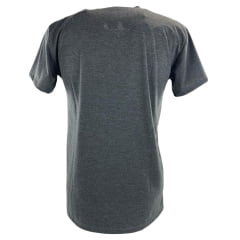Camiseta Masculina Ariat Manga Curta Chumbo Com Logo Ferradura Colorida