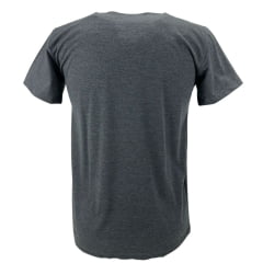 Camiseta Masculina Ariat Manga Curta Chumbo Escuro Com Logo Estampado Branco E Azul Claro E Cowboy Laçando