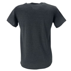 Camiseta Masculina Ariat Manga Curta Chumbo Escuro Com Logo Estampado Creme e Usa Branco