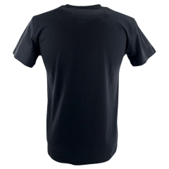 Camiseta Masculina Ariat Manga Curta Preto Com Logo Branco Azul Amarelo E Laranja