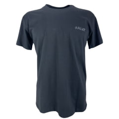 Camiseta Masculina Ariat Manga Curta Preto Com Logo Estampado Frente E Costas Em Branco E Marrom