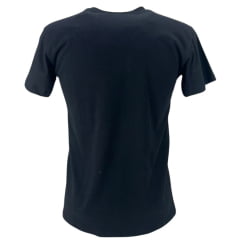 Camiseta Masculina Ariat Manga Curta Preto Com Logo Ferradura Branco