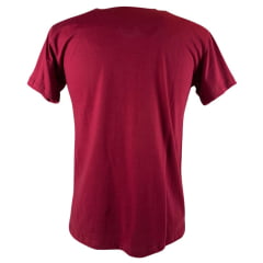 Camiseta Masculina Ariat Manga Curta Vermelho Bordô Com Logo Ferradura Colorida