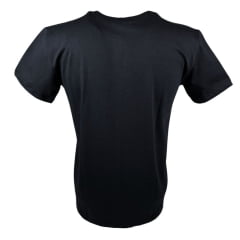 Camiseta Masculina Ariat Preta Manga Curta Com Logo Azul Premium