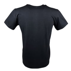 Camiseta Masculina Ariat Preta Manga Curta Com Logo Em Bege