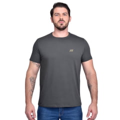 Camiseta Masculina BF///MS Manga Curta Básica Origem BF Cinza Escuro Ref:CB110