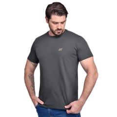 Camiseta Masculina BF///MS Manga Curta Básica Origem BF Cinza Escuro Ref:CB110