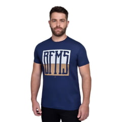 Camiseta Masculina BF///MS Manga Curta Source Azul Marinho Estampada BFMS Ref:CM565