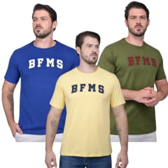 Camiseta Masculina BFMS Manga Curta Logo Bordada - Ref. CST 06 - Escolha a cor