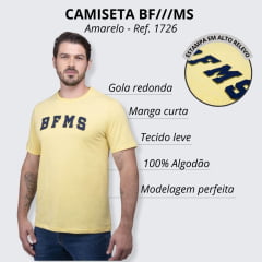 Camiseta Masculina BFMS Manga Curta Logo Bordada - Ref. CST 06 - Escolha a cor