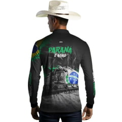 Camiseta Masculina BRK Para Pesca Proteção UV 50+ Paraná é Agro - Ref. C01193