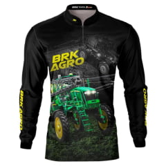Camiseta Masculina BRK Para Pesca Proteção UV 50+ Trator Pulverizador - Ref. C01261