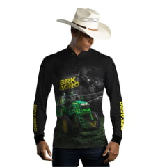 Camiseta Masculina BRK Para Pesca Proteção UV 50+ Trator Pulverizador - Ref. C01261