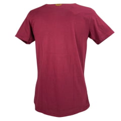 Camiseta Masculina Copenhagen Manga Curta Bordô Estampado Logo American Ref:0865