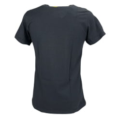 Camiseta Masculina Copenhagen Manga Curta Preto Estampada Logo Branco E Bandeira USA Ref:0865