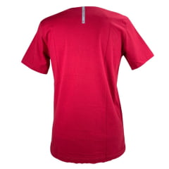 Camiseta Masculina Laço Forte Básica Vermelha Com Aplique Manga Curta Ref:40101