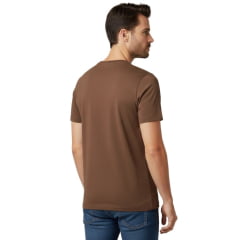 Camiseta Masculina Lee Ball T-Shirt Malha Penteada Marrom-Ref:5208L