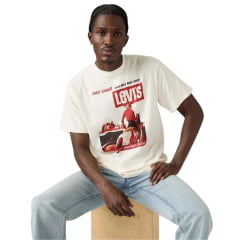 Camiseta Masculina Levi's Branca Estampada Ref:LB0013254