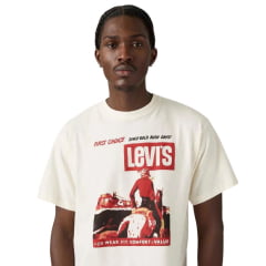 Camiseta Masculina Levi's Branca Estampada Ref:LB0013254