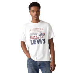 Camiseta Masculina Levi's Branco Manga Curta Estampada Ref:294911848