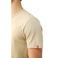 Camiseta Masculina Levi's Manga Curta Básica Caqui Ref:LB002-0202