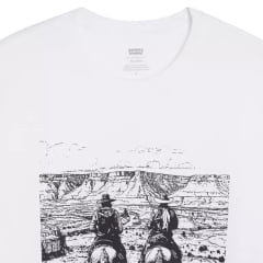 Camiseta Masculina Levi's Manga Curta Branco Gelo Cavaleiros REF: 161431946