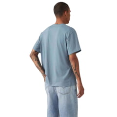 Camiseta Masculina Levi's Manga Curta Cinza Claro Logo Estampado Branco Ref: LB001-0563