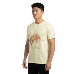 Camiseta Masculina Levi's Manga Curta Creme Estampada Ref:LB0013310