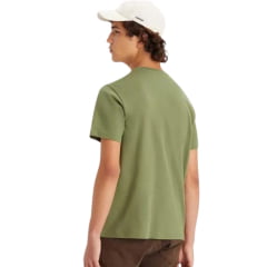 Camiseta Masculina Levi's Manga Curta Verde Com Bordado - Ref.LB0020155
