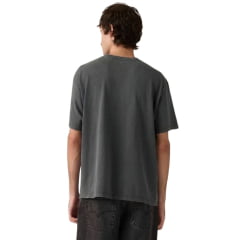 Camiseta Masculina Levi's Relaxed Fit Cinza Chumbo Com Logo Preto Manga Curta Ref:873730409