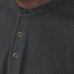 Camiseta Masculina Levi's Relaxed Fit Manga Curta Preta Botões Na Gola REF:005HC0004