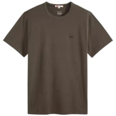Camiseta Masculina Levi's Standard Fit Marrom Manga Curta Logo Bordado Rose REF:LB0020293