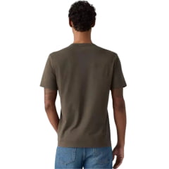 Camiseta Masculina Levi's Standard Fit Marrom Manga Curta Logo Bordado Rose REF:LB0020293