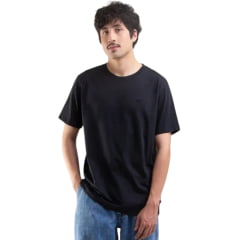Camiseta Masculina Levi's Standard Fit Pima Cotton Preta Manga Curta Logo Bordado REF:LB0020239