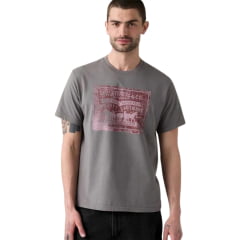 Camiseta Masculina Levi's Standard Manga Curta Cinza Estampa Rosa REF:LB0013349