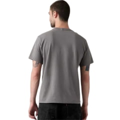 Camiseta Masculina Levi's Standard Manga Curta Cinza Estampa Rosa REF:LB0013349