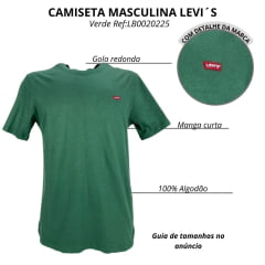 Camiseta Masculina Levi's Verde Escuro Ref:LB0020225