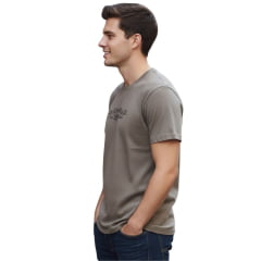 Camiseta Masculina Levi's Verde Musgo Manga Curta Bordada Ref:161432378