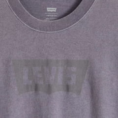 Camiseta Masculina Levi's Vintage Fit Manga Curta Cinza Com Logo Preto Ref:873730407