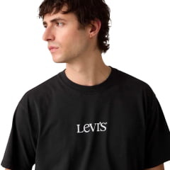 Camiseta Masculina Levi's Vintage Graphic Preta Logo Branco REF:LB0013360
