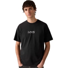 Camiseta Masculina Levi's Vintage Graphic Preta Logo Branco REF:LB0013360