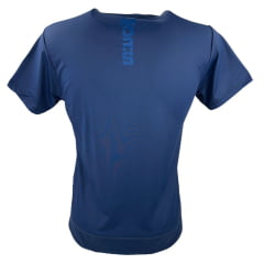 Camiseta Masculina Os Moiadeiros Azul Marinho Manga Curta Com Proteção UV E Logo Azul Ref:UVMC03