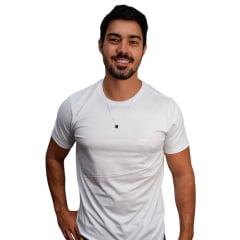 Camiseta Masculina Os Moiadeiros Branca Manga Curta Com Logo Bordada em Branco Ref.MC437