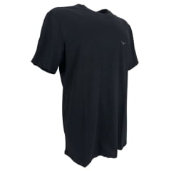 Camiseta Masculina Os Moiadeiros Manga Curta Preto Barcelona Com Logo Cinza Ref:MC832
