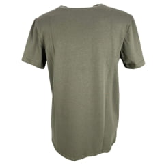Camiseta Masculina Os Moiadeiros Manga Curta Verde Com Logo Off White Ref:MC826